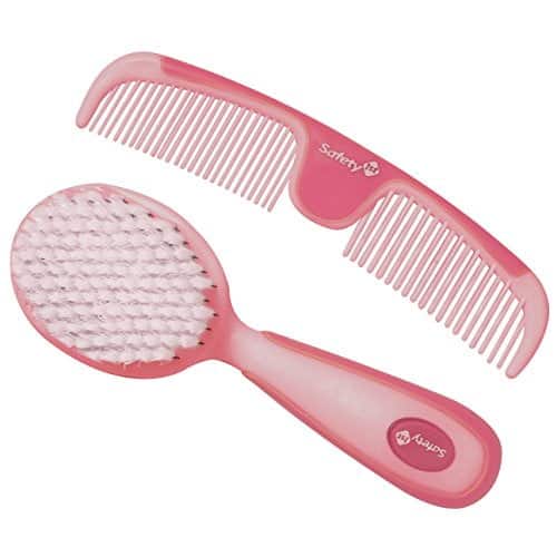 Safety 1st Easy Grip Brush and Comb, Raspberry - Image 2